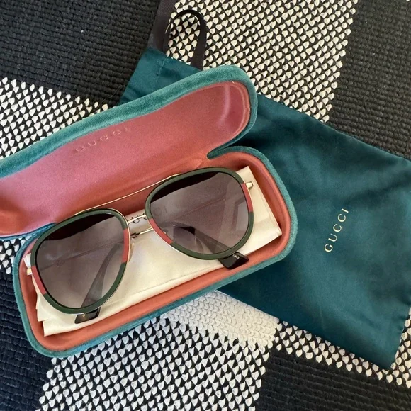 Gucci | Accessories | Authentic Gucci Sunglasses Red Green  display picture 1